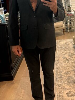 Murano Charcoal Gray Two-Button Suit Jacket with Matching Trousers